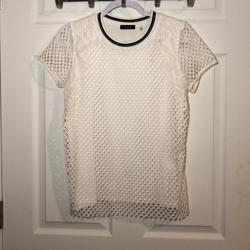 Net and lace top